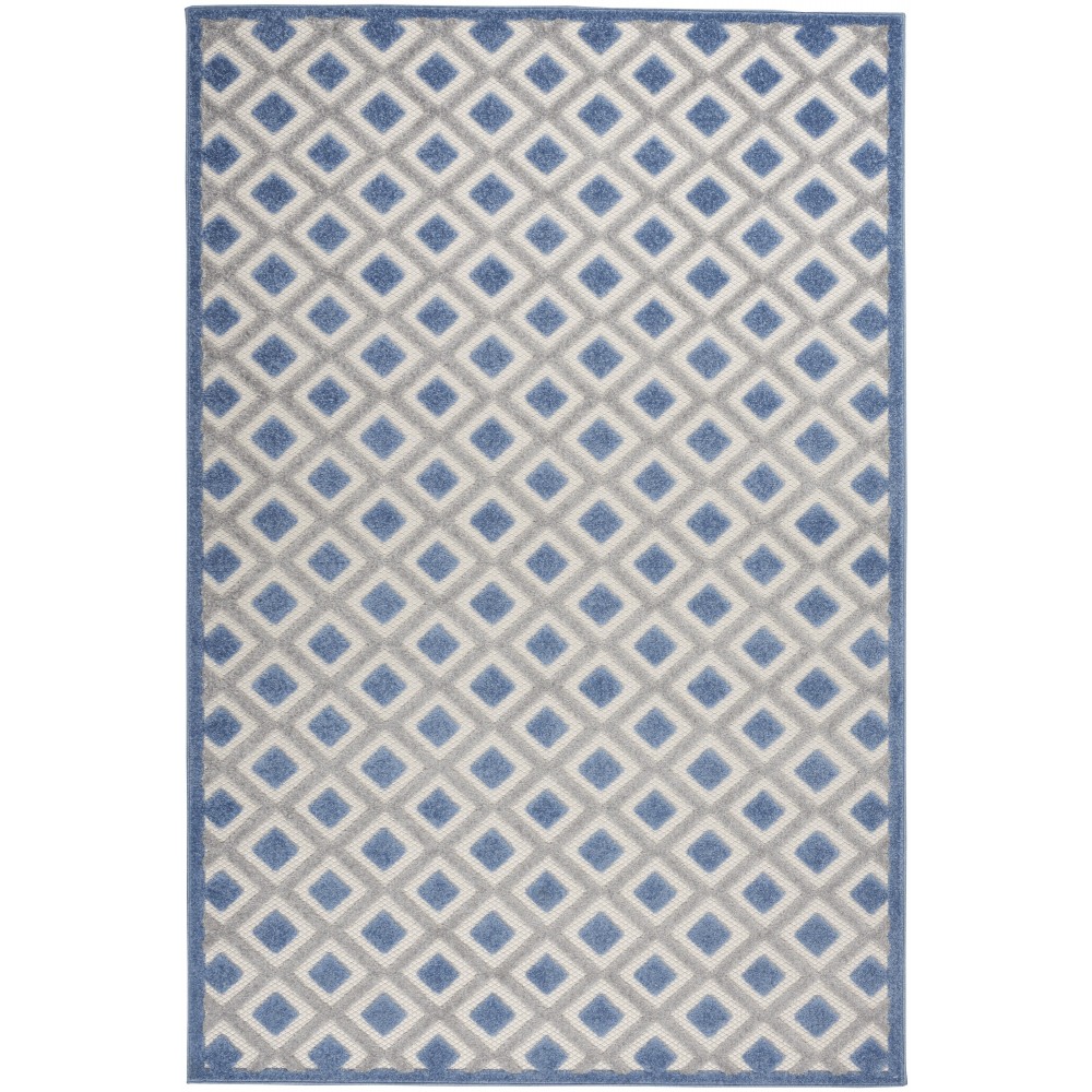 Nourison Aloha ALH26 Area Rug, Blue/Grey, 6' x 9'