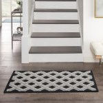 Nourison Aloha ALH26 Area Rug, Black/White, 2'8" x 4'