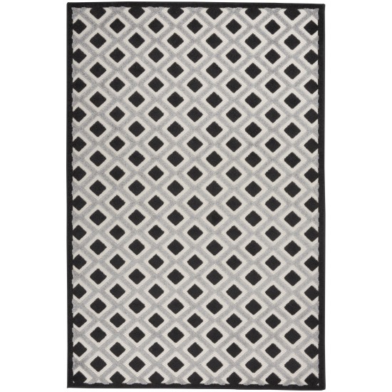 Nourison Aloha ALH26 Area Rug, Black/White, 3'6" x 5'6"