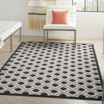 Nourison Aloha ALH26 Area Rug, Black/White, 3'6" x 5'6"