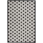 Nourison Aloha ALH26 Area Rug, Black/White, 5'3" x 7'5"