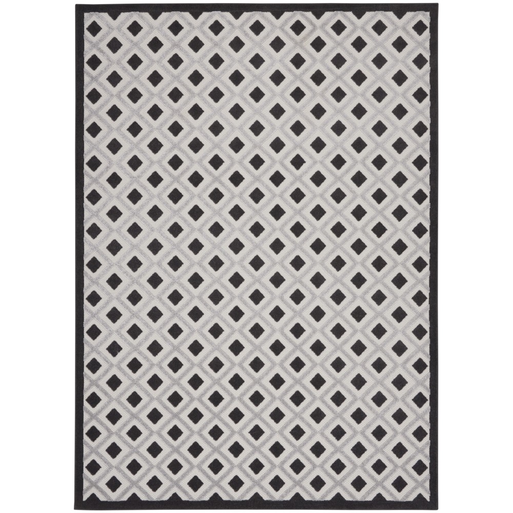 Nourison Aloha ALH26 Area Rug, Black/White, 9' x 12'