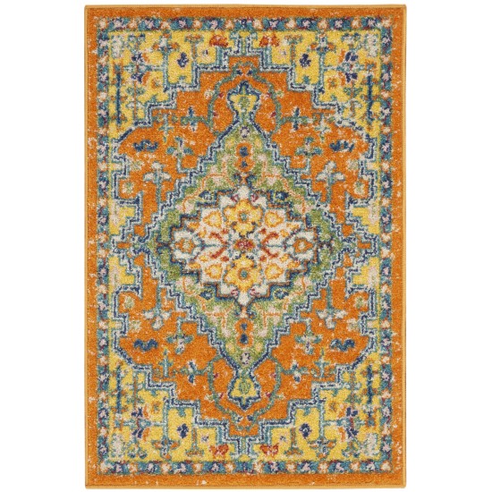 Nourison Allur ALR01 Area Rug, Orange/Multicolor, 2' x 3'