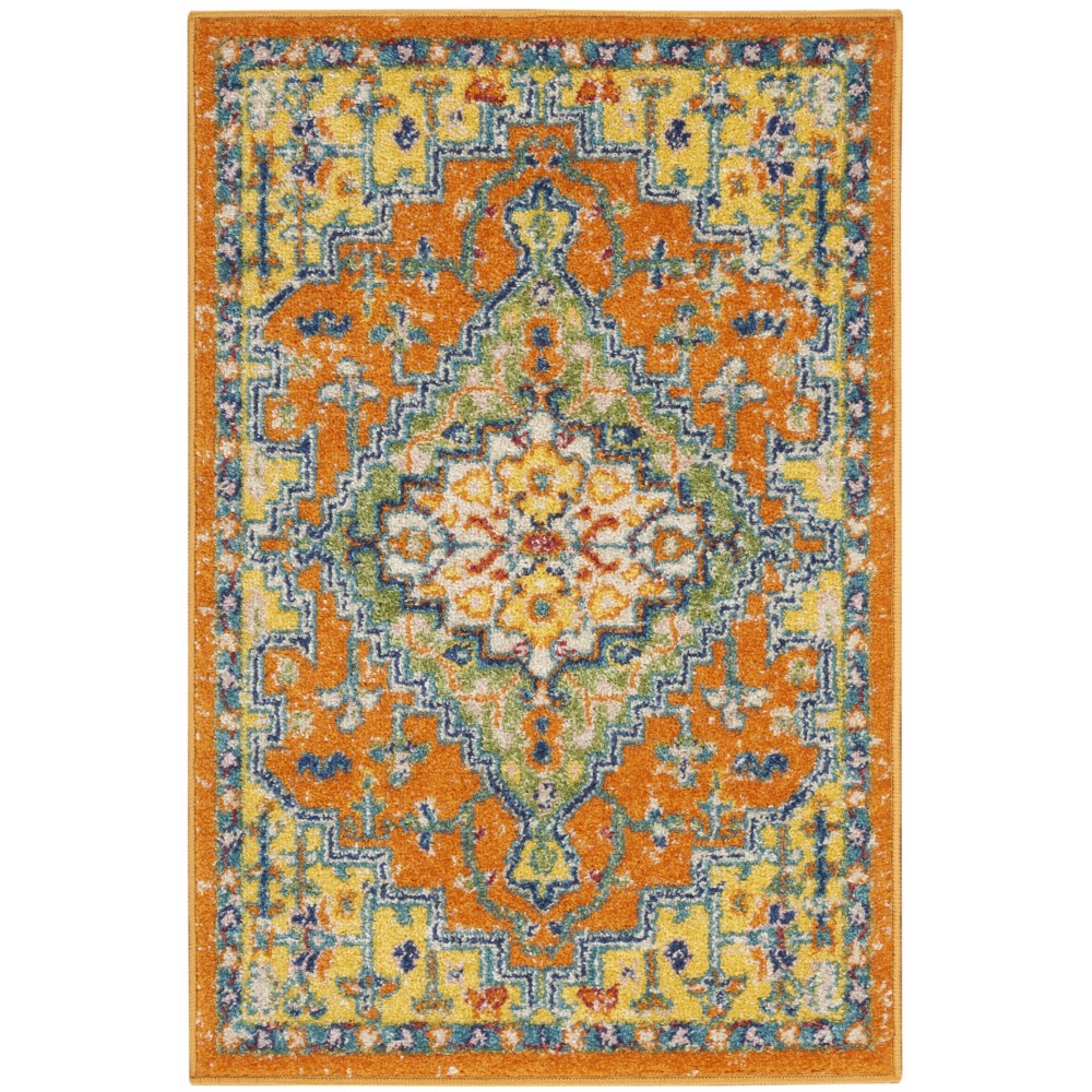 Nourison Allur ALR01 Area Rug, Orange/Multicolor, 2' x 3'