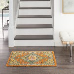 Nourison Allur ALR01 Area Rug, Orange/Multicolor, 2' x 3'