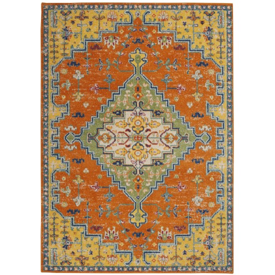 Nourison Allur ALR01 Area Rug, Orange/Multicolor, 4' x 6'