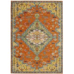 Nourison Allur ALR01 Area Rug, Orange/Multicolor, 5'3" x 7'3"