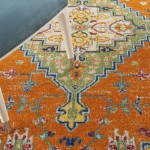 Nourison Allur ALR01 Area Rug, Orange/Multicolor, 5'3" x 7'3"