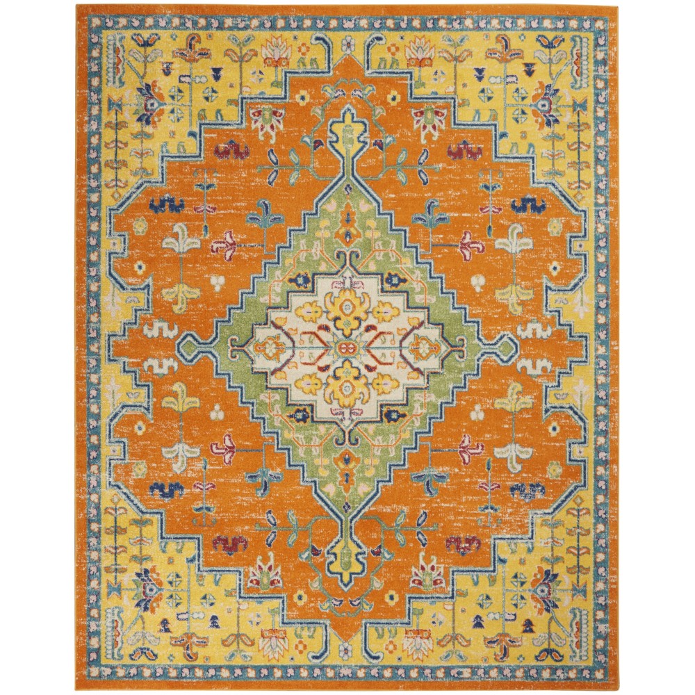 Nourison Allur ALR01 Area Rug, Orange/Multicolor, 7'10" x 9'10"