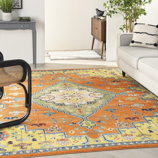 Nourison Allur ALR01 Area Rug, Orange/Multicolor, 7'10" x 9'10"