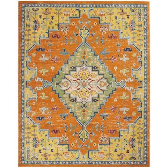 Nourison Allur ALR01 Area Rug, Orange/Multicolor, 9' x 12'