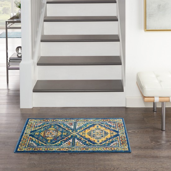 Nourison Allur ALR02 Area Rug, Navy/Multicolor, 2' x 3'