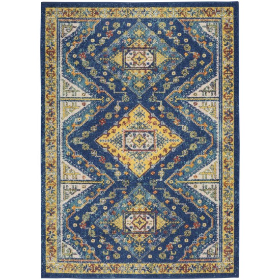 Nourison Allur ALR02 Area Rug, Navy/Multicolor, 5'3" x 7'3"