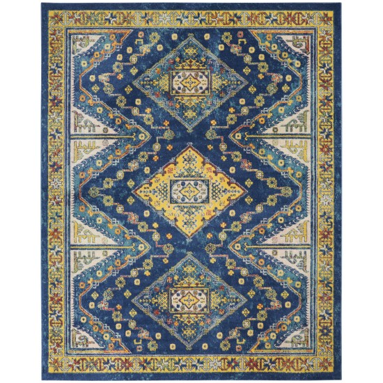 Nourison Allur ALR02 Area Rug, Navy/Multicolor, 7'10" x 9'10"