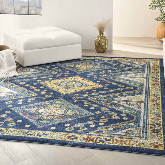 Nourison Allur ALR02 Area Rug, Navy/Multicolor, 7'10" x 9'10"