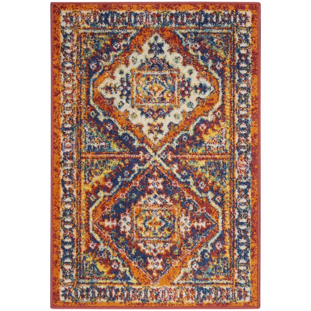 Nourison Allur ALR02 Area Rug, Orange/Multicolor, 2' x 3'