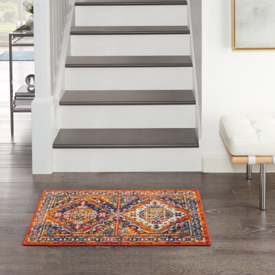 Nourison Allur ALR02 Area Rug, Orange/Multicolor, 2' x 3'