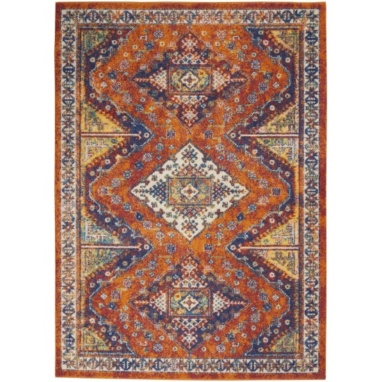 Nourison Allur ALR02 Area Rug, Orange/Multicolor, 4' x 6'