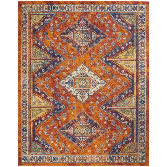 Nourison Allur ALR02 Area Rug, Orange/Multicolor, 7'10" x 9'10"