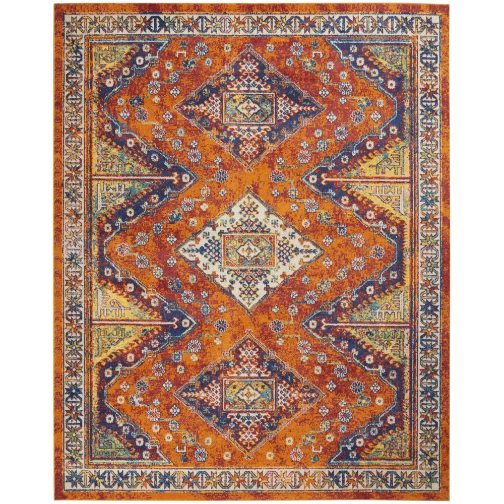 Nourison Allur ALR02 Area Rug, Orange/Multicolor, 7'10" x 9'10"