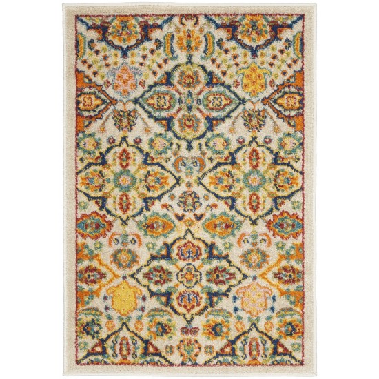 Nourison Allur ALR03 Area Rug, Ivory/Multicolor, 2' x 3'