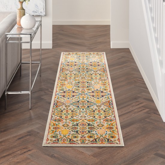 Nourison Allur ALR03 Runner Rug, Ivory/Multicolor, 2'3" x 7'6"