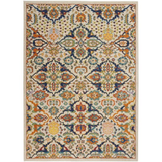 Nourison Allur ALR03 Area Rug, Ivory/Multicolor, 5'3" x 7'3"