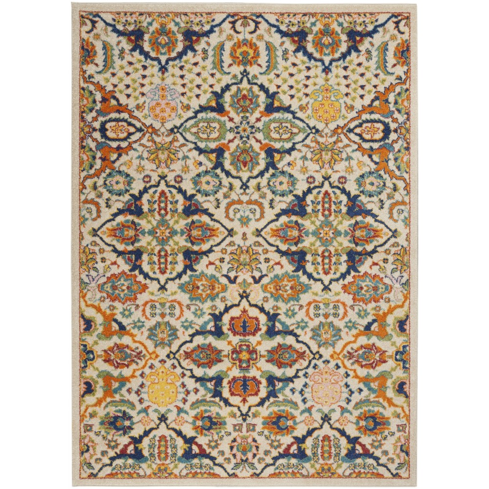 Nourison Allur ALR03 Area Rug, Ivory/Multicolor, 5'3" x 7'3"