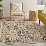 Nourison Allur ALR03 Area Rug, Ivory/Multicolor, 5'3" x 7'3"