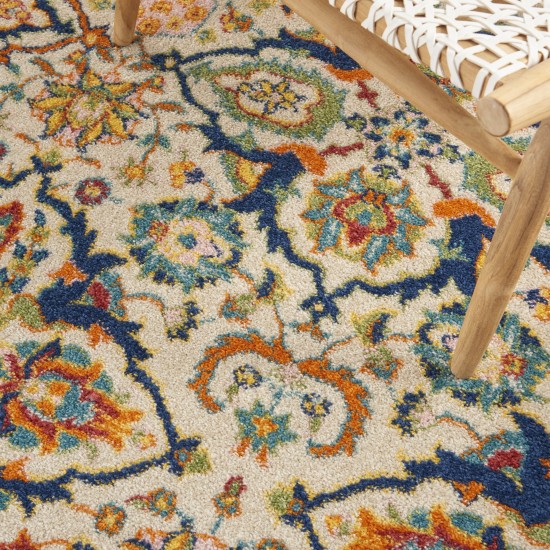 Nourison Allur ALR03 Area Rug, Ivory/Multicolor, 5'3" x 7'3"