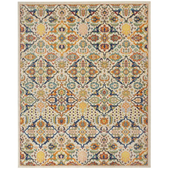 Nourison Allur ALR03 Area Rug, Ivory/Multicolor, 7'10" x 9'10"