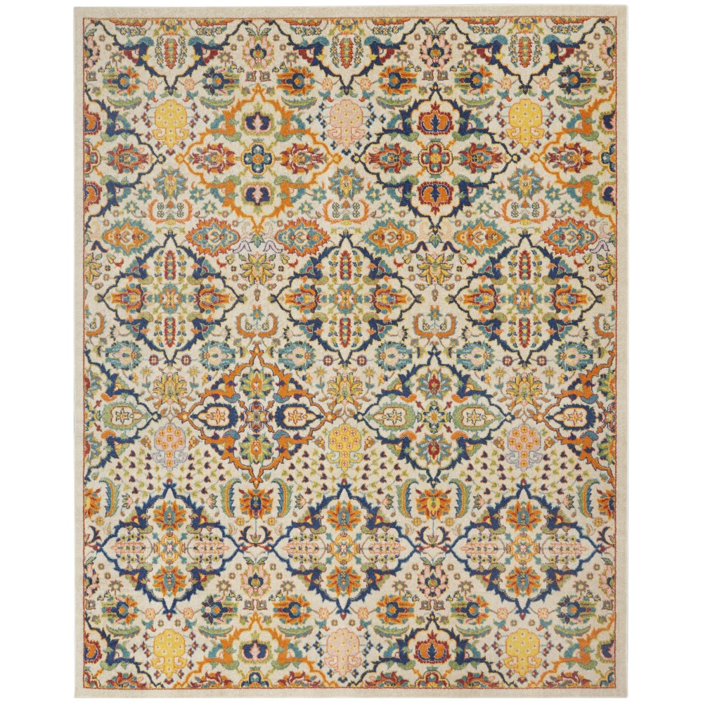 Nourison Allur ALR03 Area Rug, Ivory/Multicolor, 7'10" x 9'10"