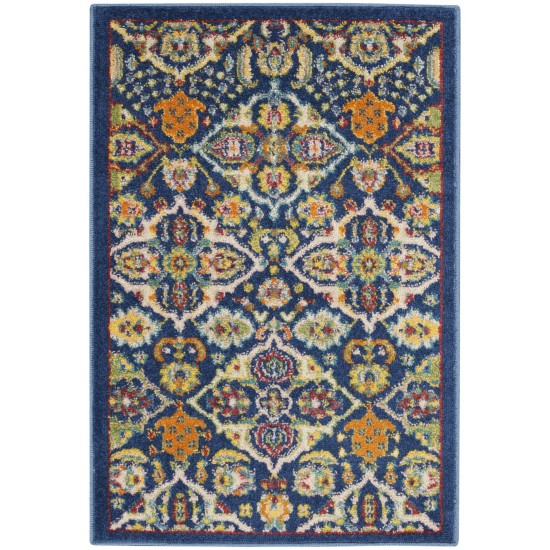 Nourison Allur ALR03 Area Rug, Navy/Multicolor, 2' x 3'