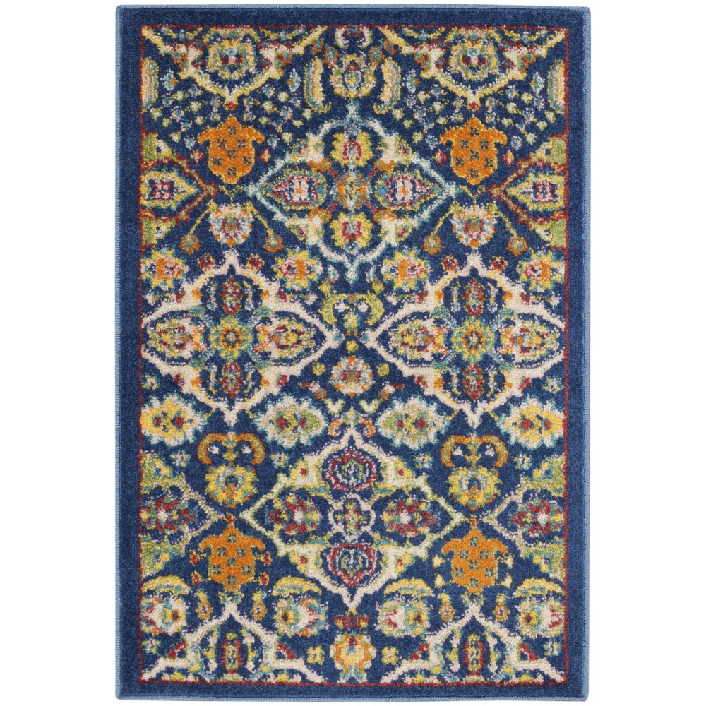 Nourison Allur ALR03 Area Rug, Navy/Multicolor, 2' x 3'