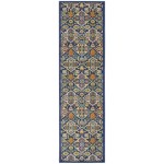 Nourison Allur ALR03 Runner Rug, Navy/Multicolor, 2'3" x 7'6"