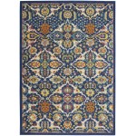 Nourison Allur ALR03 Area Rug, Navy/Multicolor, 5'3" x 7'3"