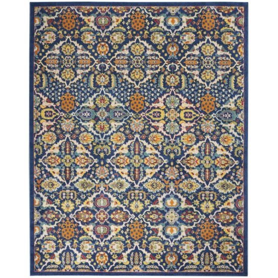 Nourison Allur ALR03 Area Rug, Navy/Multicolor, 7'10" x 9'10"