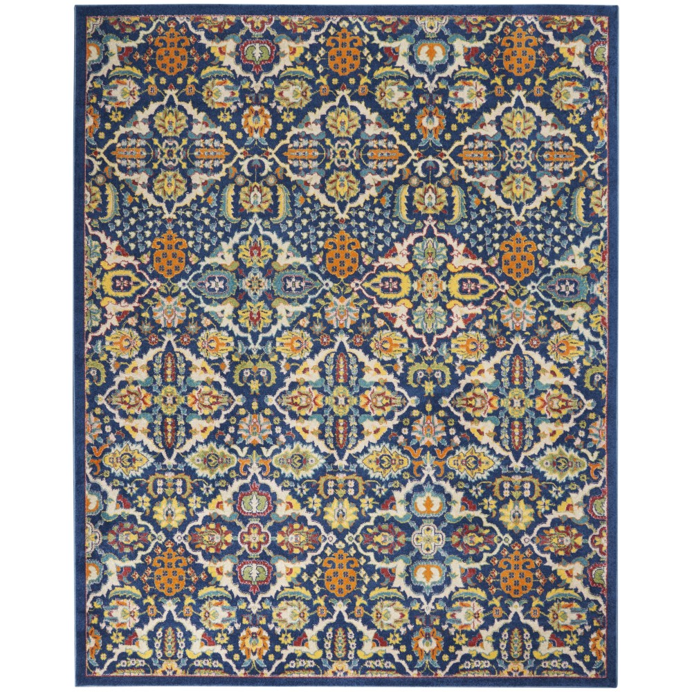 Nourison Allur ALR03 Area Rug, Navy/Multicolor, 7'10" x 9'10"