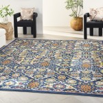 Nourison Allur ALR03 Area Rug, Navy/Multicolor, 7'10" x 9'10"