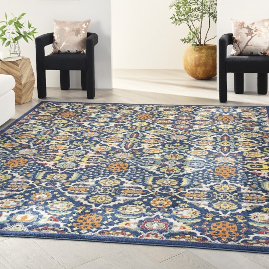 Nourison Allur ALR03 Area Rug, Navy/Multicolor, 9' x 12'