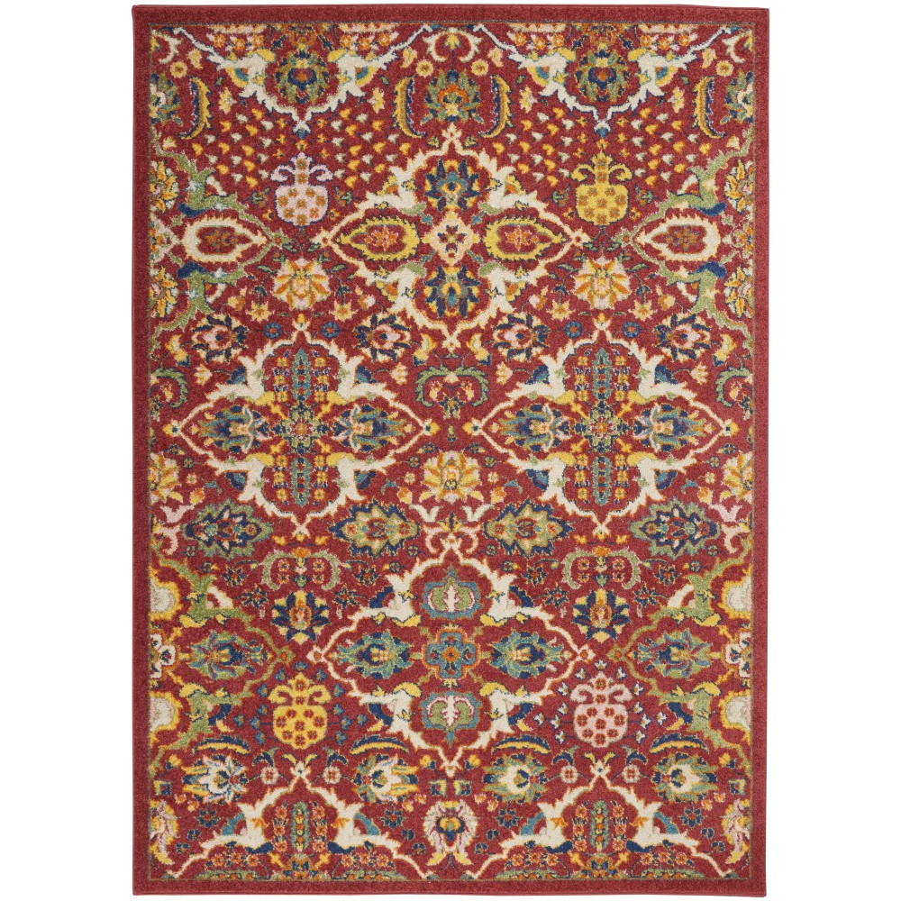Nourison Allur ALR03 Area Rug, Red/Multicolor, 4' x 6' Nourison Allur ALR03 Area Rug, Red/Multicolor, 4' x 6'