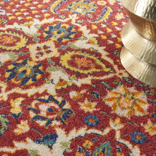 Nourison Allur ALR03 Area Rug, Red/Multicolor, 4' x 6'