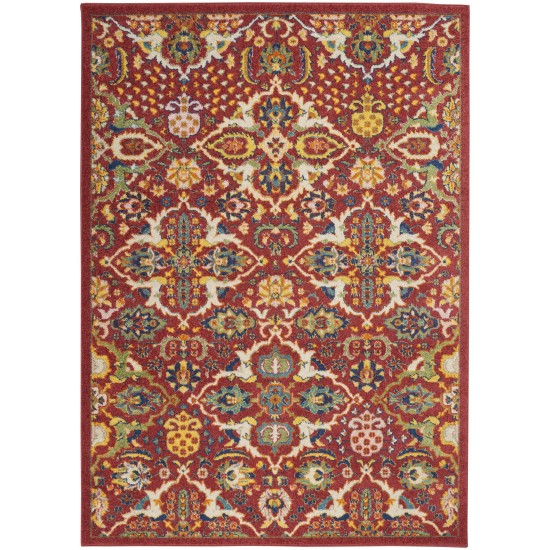 Nourison Allur ALR03 Area Rug, Red/Multicolor, 5'3" x 7'3"