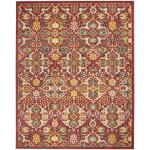 Nourison Allur ALR03 Area Rug, Red/Multicolor, 7'10" x 9'10"