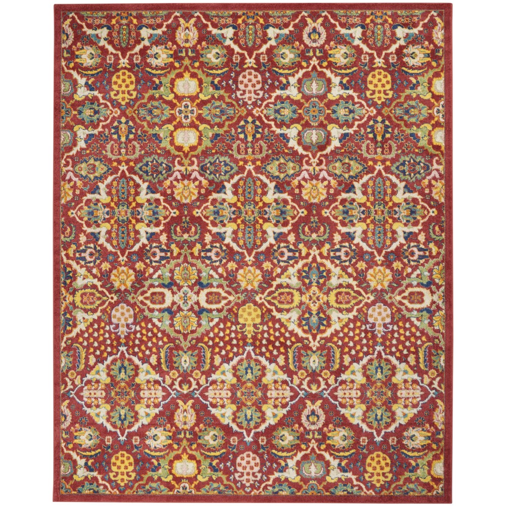 Nourison Allur ALR03 Area Rug, Red/Multicolor, 7'10" x 9'10"