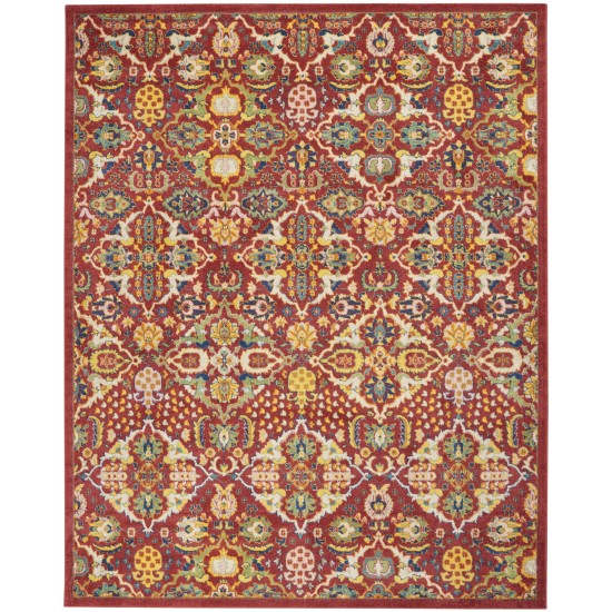 Nourison Allur ALR03 Area Rug, Red/Multicolor, 9' x 12'