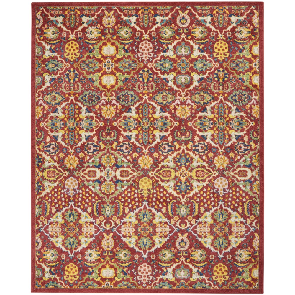 Nourison Allur ALR03 Area Rug, Red/Multicolor, 9' x 12' Nourison Allur ALR03 Area Rug, Red/Multicolor, 9' x 12'