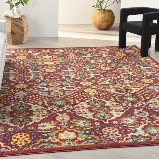 Nourison Allur ALR03 Area Rug, Red/Multicolor, 9' x 12'