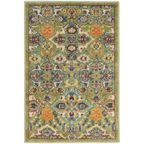 Nourison Allur ALR03 Area Rug, Sage/Ivory, 2' x 3'