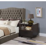 ACME Dayle Night Table, Faux Marble & Espresso
